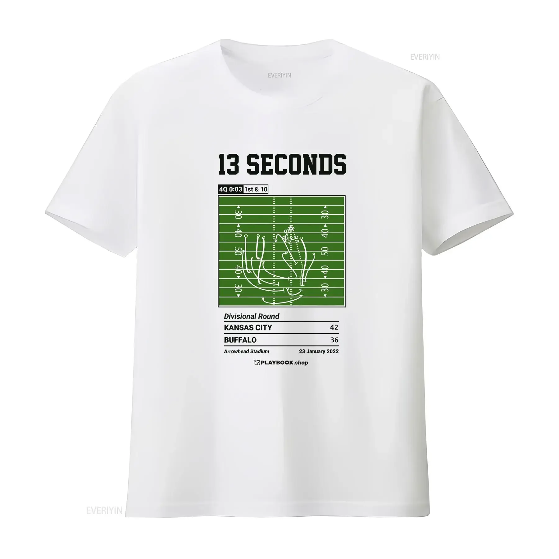 Greatest Chiefs Plays T shirt 13 Seconds 2022 vintage Washed streetwear homme Casual graphic Versatile Stylish Breathable