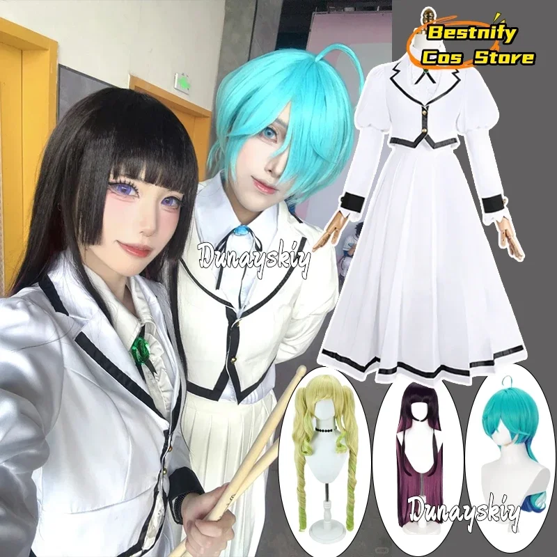 

CosplaySuzuno Miyaririsa Cosplay Costumes Anime Rock Is a Lady Modesty School Uniform White Women jiakei Dresses For Role-playin