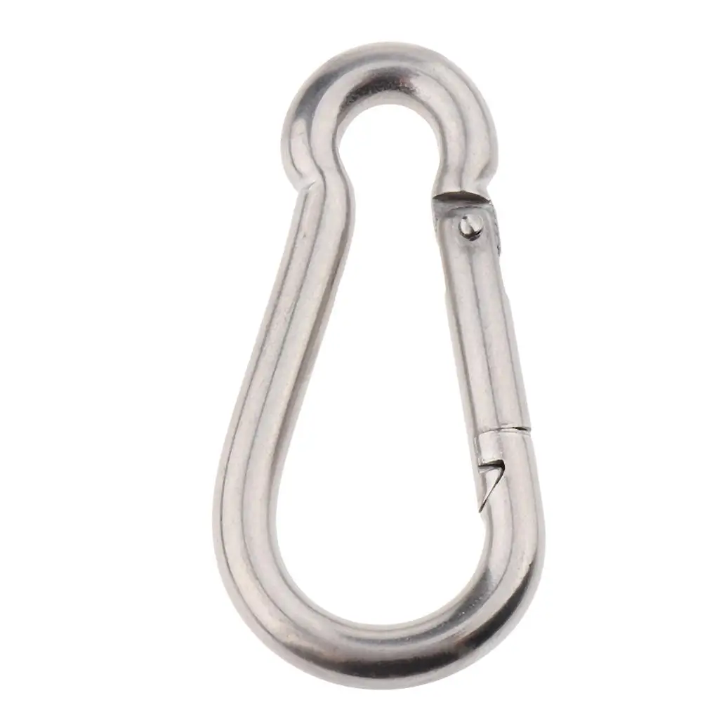 316 Stainless Snap Hook Carabiner Keyring Camping Hiking Travel