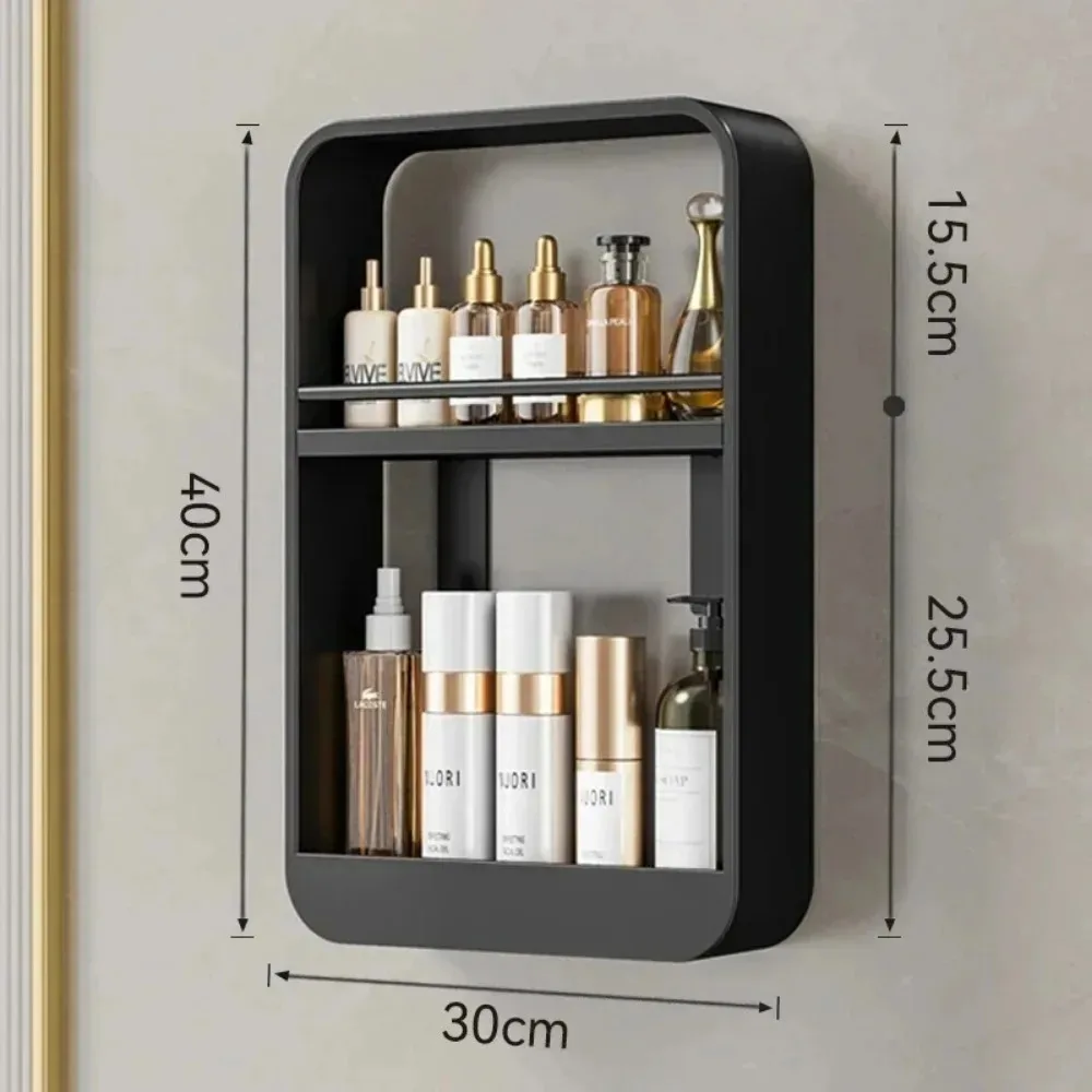 Wall-Mounted Toiletries Storage Punch-free Storage Rack Bathroom cosmetic Storage rack Wall-Mounted Toiletrie Kitchen Racks