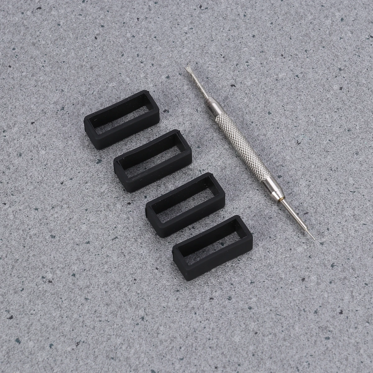 

4pcs Watch Rubber Accessories Durable Replacement Strap Loops Repair Tool Silicone Wear Resistant Watch Accessories