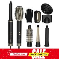 Hot Air Brush 8 in 1 Hair Dryer Brush Negative Ionic Detachable Hair Dryer Styler Air Culer Wand Hair Straightener Brush Blow