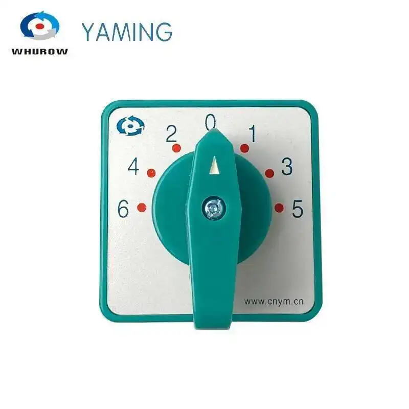 Rotary Cam Switch 6 Positions LW6-8/F432 Green Changeover Universal Selector 380V 5A 8 Pole 48 Terminals Sliver Contacts