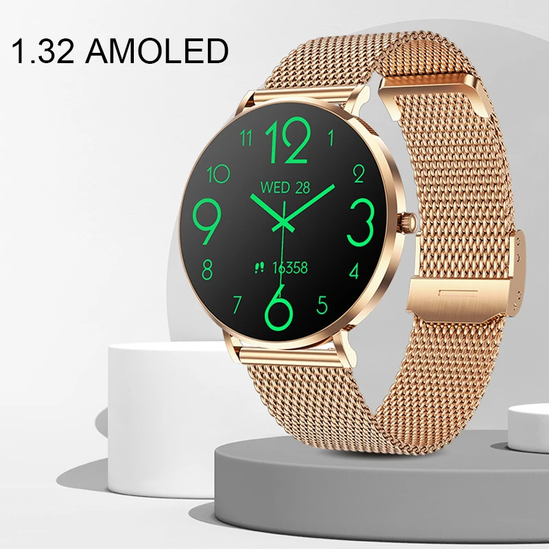 6.8mm Ultra Thin Amoled Smartwatch Montre Connecte Intelligente Wearable Devices Waterproof 2025 Smart Watch for Women