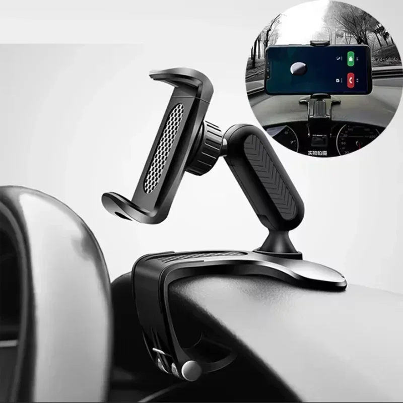 Auto-Handyhalterung für Armaturenbrett ABS Sonnenblenden-Handyhalterung Auto-Rückspiegel-Handyhalterung 360-Grad-Drehung Zubehör