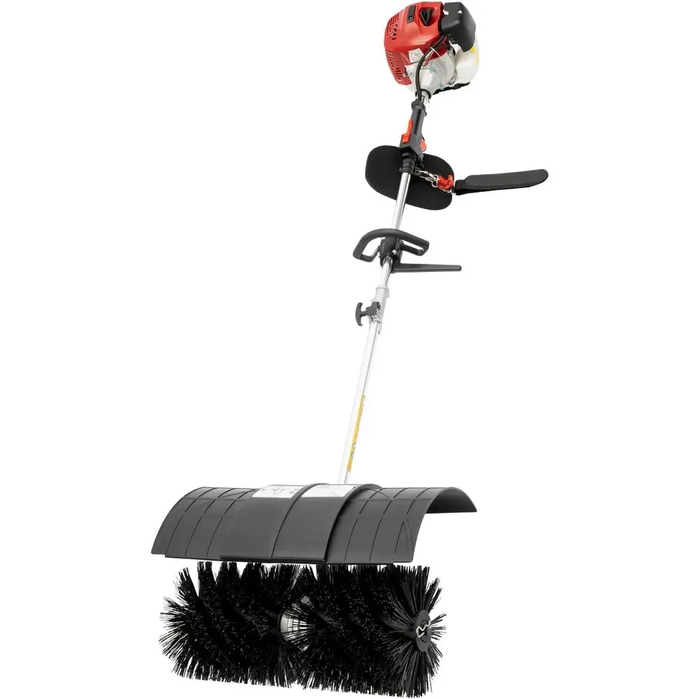 

23HP Gasoline Handheld Broom Sweeper with Air Filter and Hand Puller, Portable Lawn Cleaning Tool for Driveways and Turf