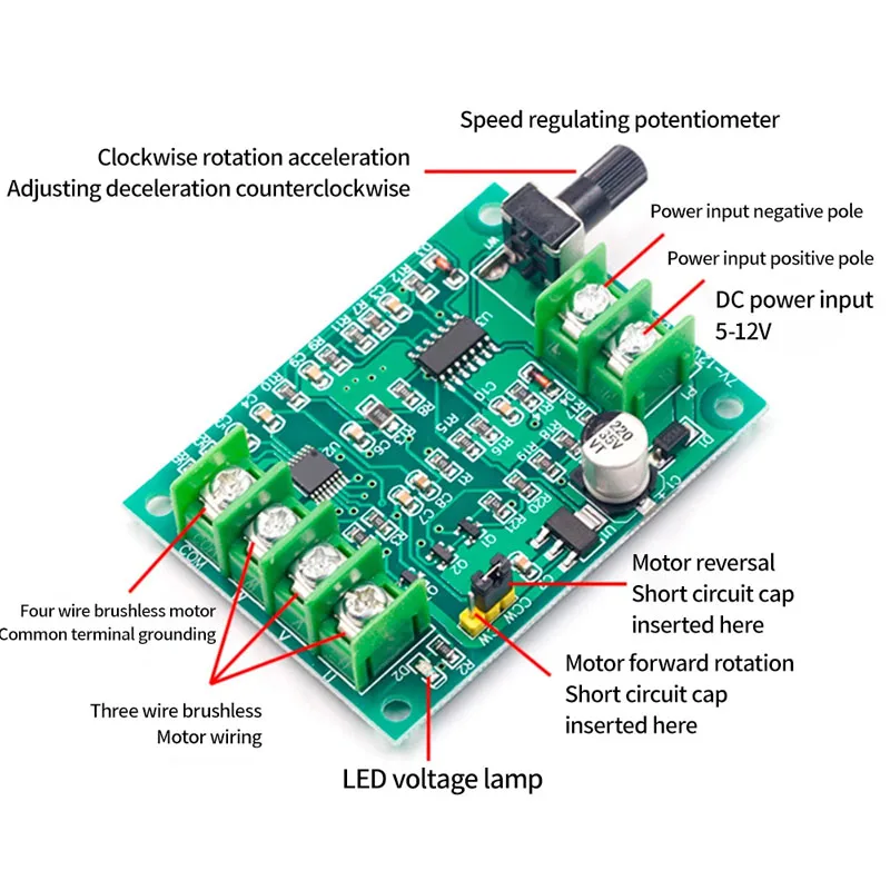 1 pz Brushless DC motor drive board scheda di controllo della velocità unità ottica hard disk motor controller 7V-12V