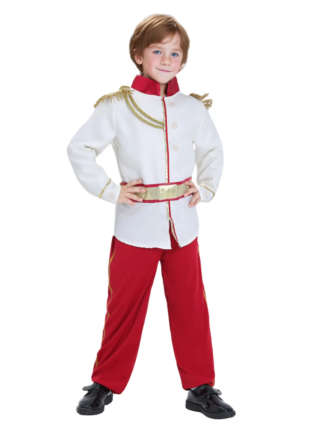 Handsome Boy Middle Ages Noble Royal Charming Prince Child Kids Carnival Party Halloween Cosplay Costumes