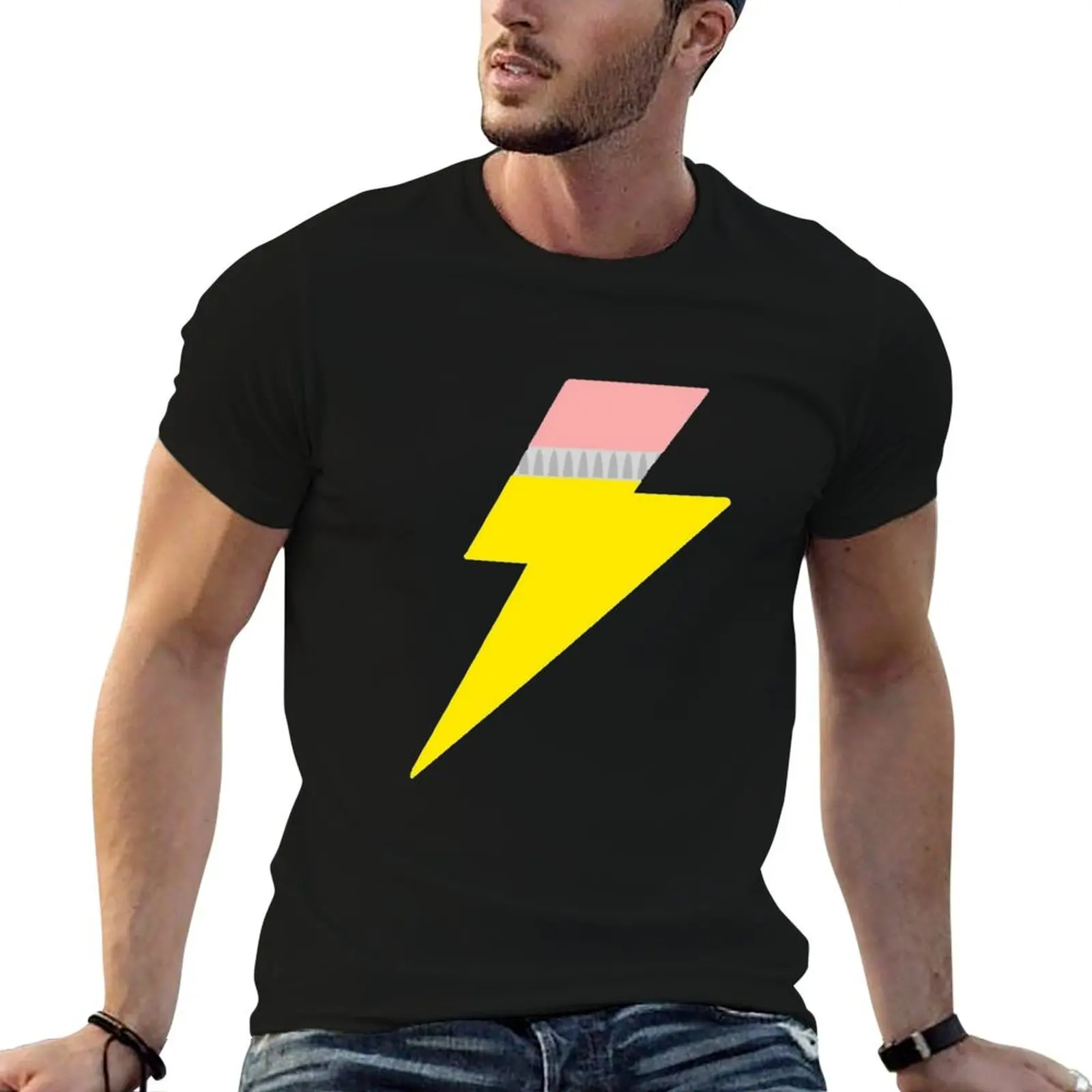 

Pencil Bolt T-Shirt man t shirt cotton t shirt man casual T-Shirt