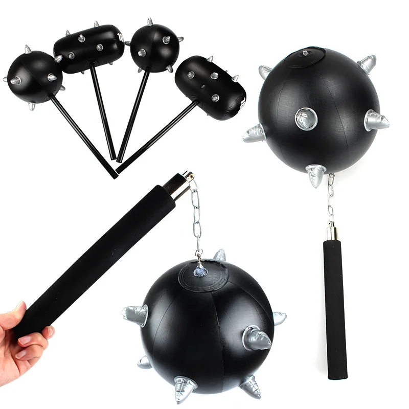 Novelty Funny Inflatable Children's Toys Wolfsbane Meteor Hammer Black Sledgehammer Inflatable Hammer Children Party Favor