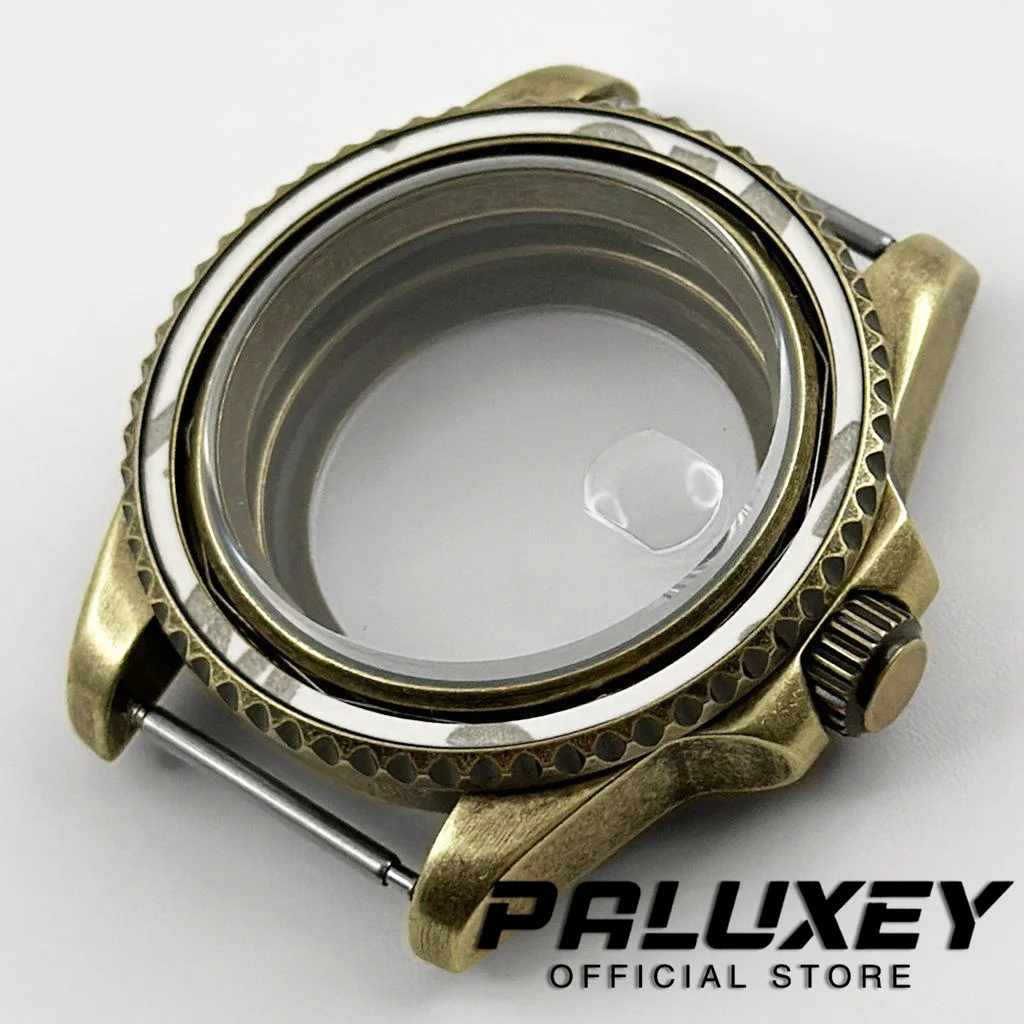 حافظة ساعة مقاومة للماء من الستانلس ستيل من الكريستال الياقوتي ، 40 ، NH34 ، NH35 ، NH36 ، NH38 ، NH39 ، NH70 ، NH72 ، ETA2824 ، PT5000 حافظة