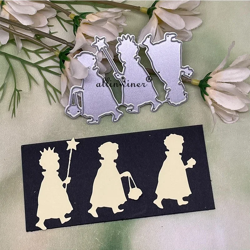 3Pcs Star praying child Metal Cutting Dies Stencils For DIY Scrapbooking Decorative Embossing Handcraft Die Cutting Template