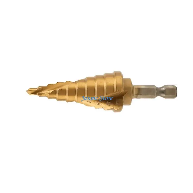 LX0C Step Drill Bit High Speed Steel Hole Cutter Hexagonal Step Cone Drill Bit