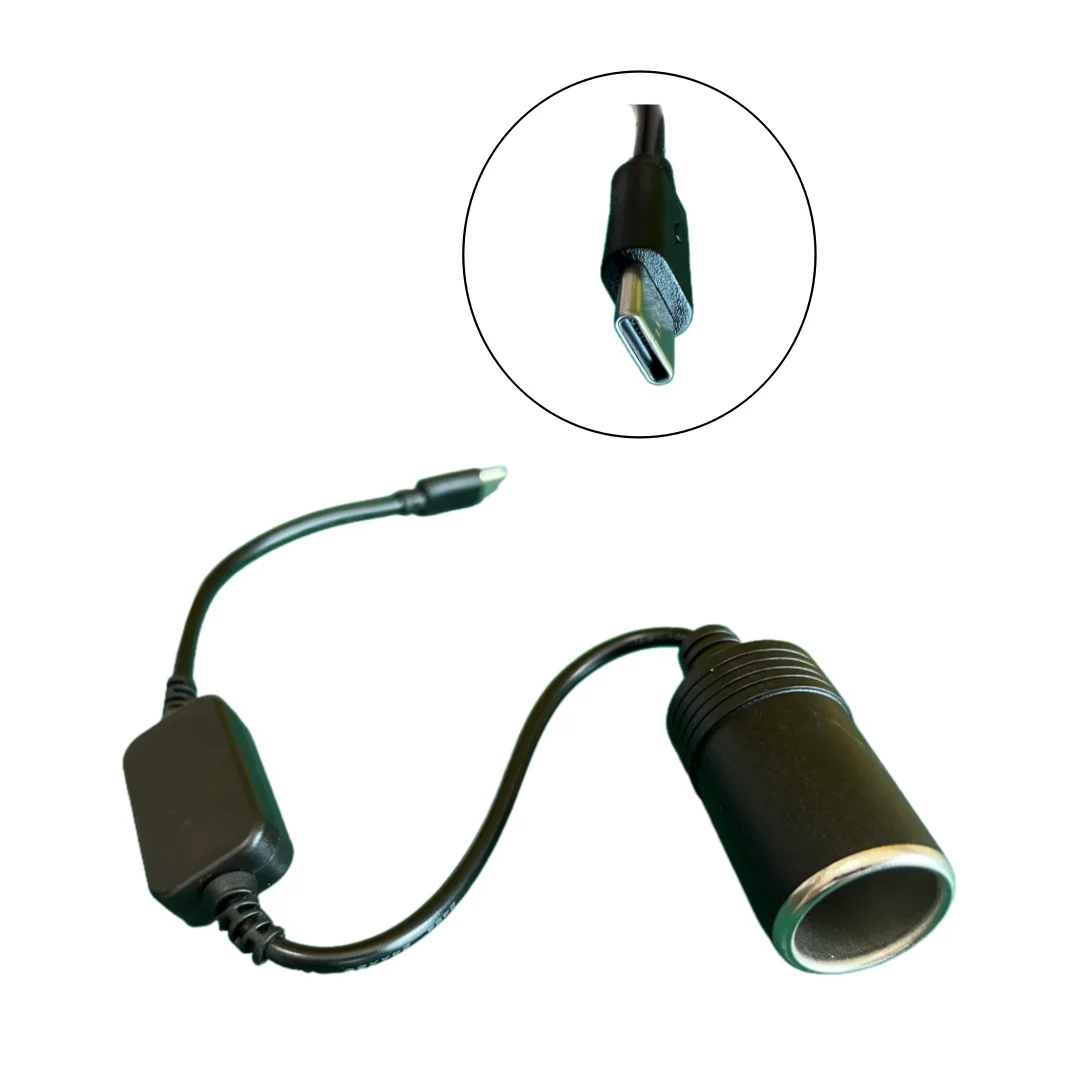 1 Piece 5V 2A USB Type-C Male to12V Cigarette Lighter Socket Power-Taking Female Connector for Automotive Electronic Accessories