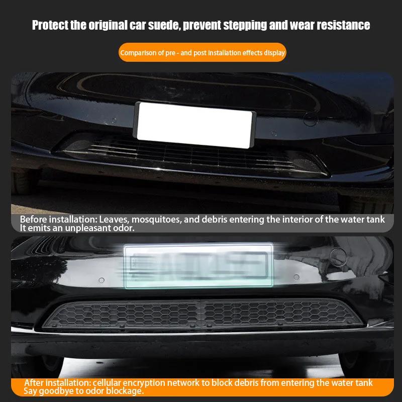 For Tesla New Model3 2024 Y 2025 YL Launch 2026 Split Detachable Insect-proof Net Front Bumper Insect Screen Bumper Protective A