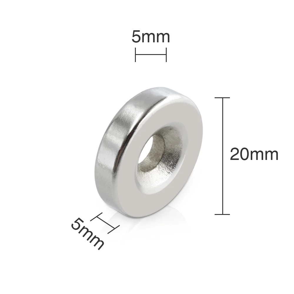 Aimant néodyme 20x3-5mm D12-40mm petit rond avec trou Super bain Terre Rare Mini Réfrigérateur en continu D20-40mm magnétique