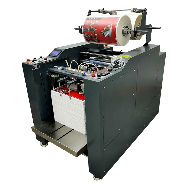 A2 A3 Electric hydraulic air suction auto feeding automatic cutting hot cold laminating machine with overlap