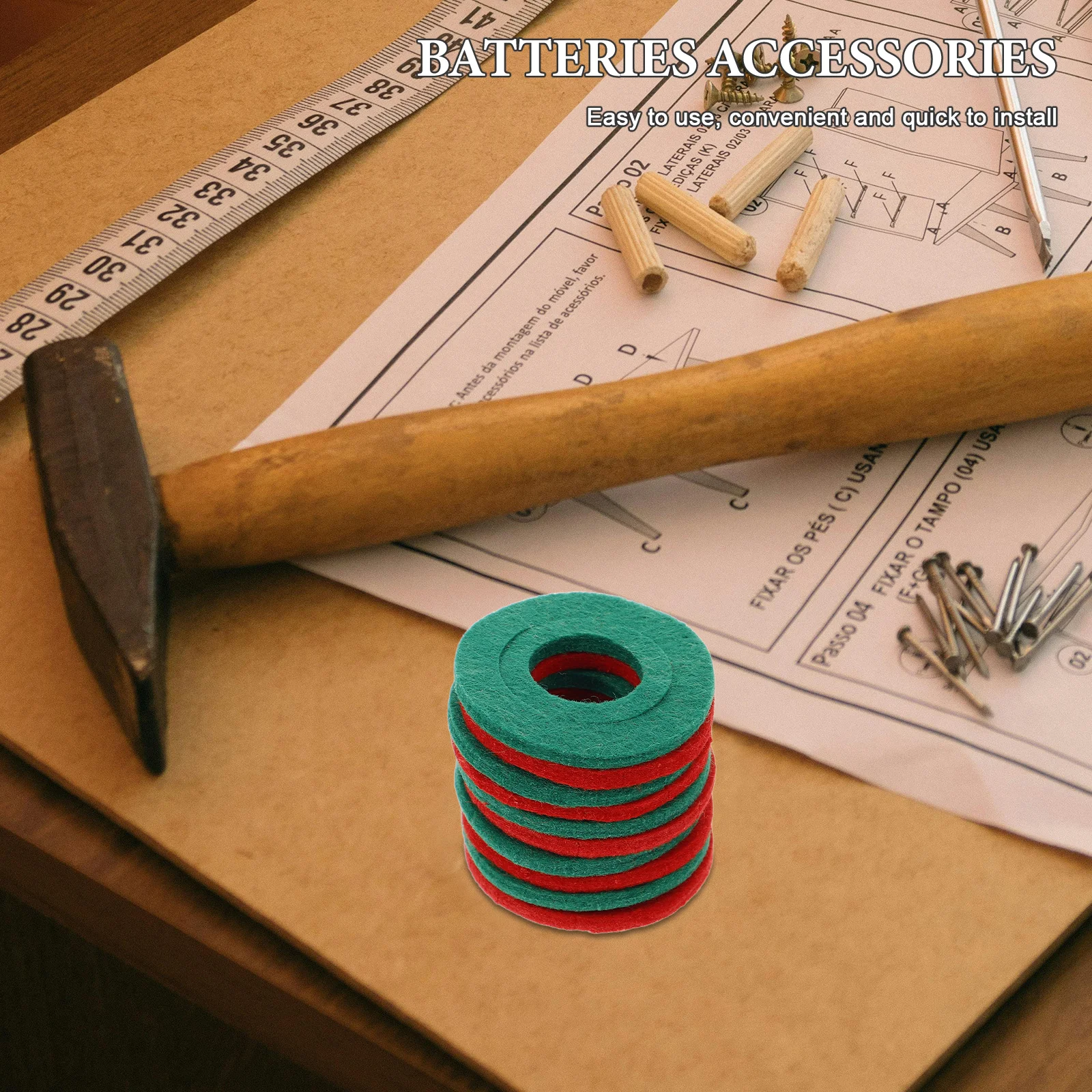 10 قطعة غسالات طرفية مادة الألياف أحمر أخضر للمعدات البحرية للسيارات حامي طرفي متين