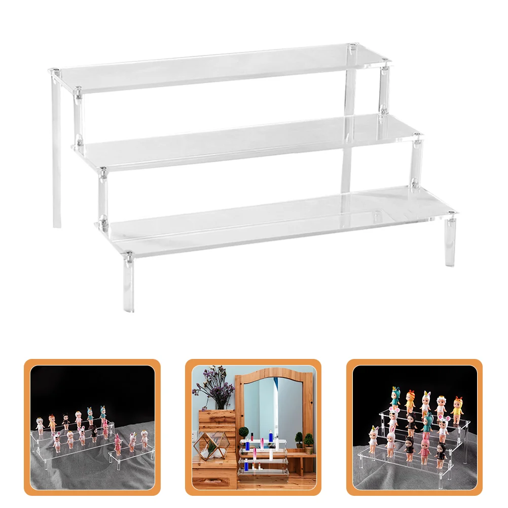 

Accessories Jewelry Display Stand Shelves Rack Stair Riser Acrylic Clear