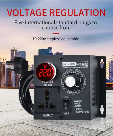 AC 220V 4000W High‑Capacity Power Regulator Multi‑Purpose Control Module Adjustable Speed Dimmer for Motor Heating Lamp Light Ho