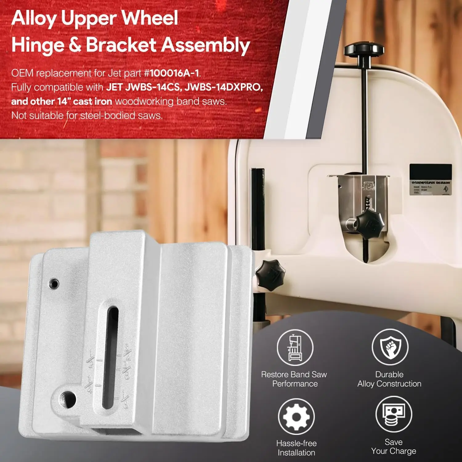 Alloy Upper Wheel Hinge & Bracket Assembly 14