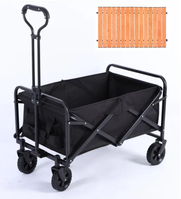 Wholesale Factory Direct Foldable Wheeled Trolley Shopping Cart Outdoor Utility Cart Camping Supplies