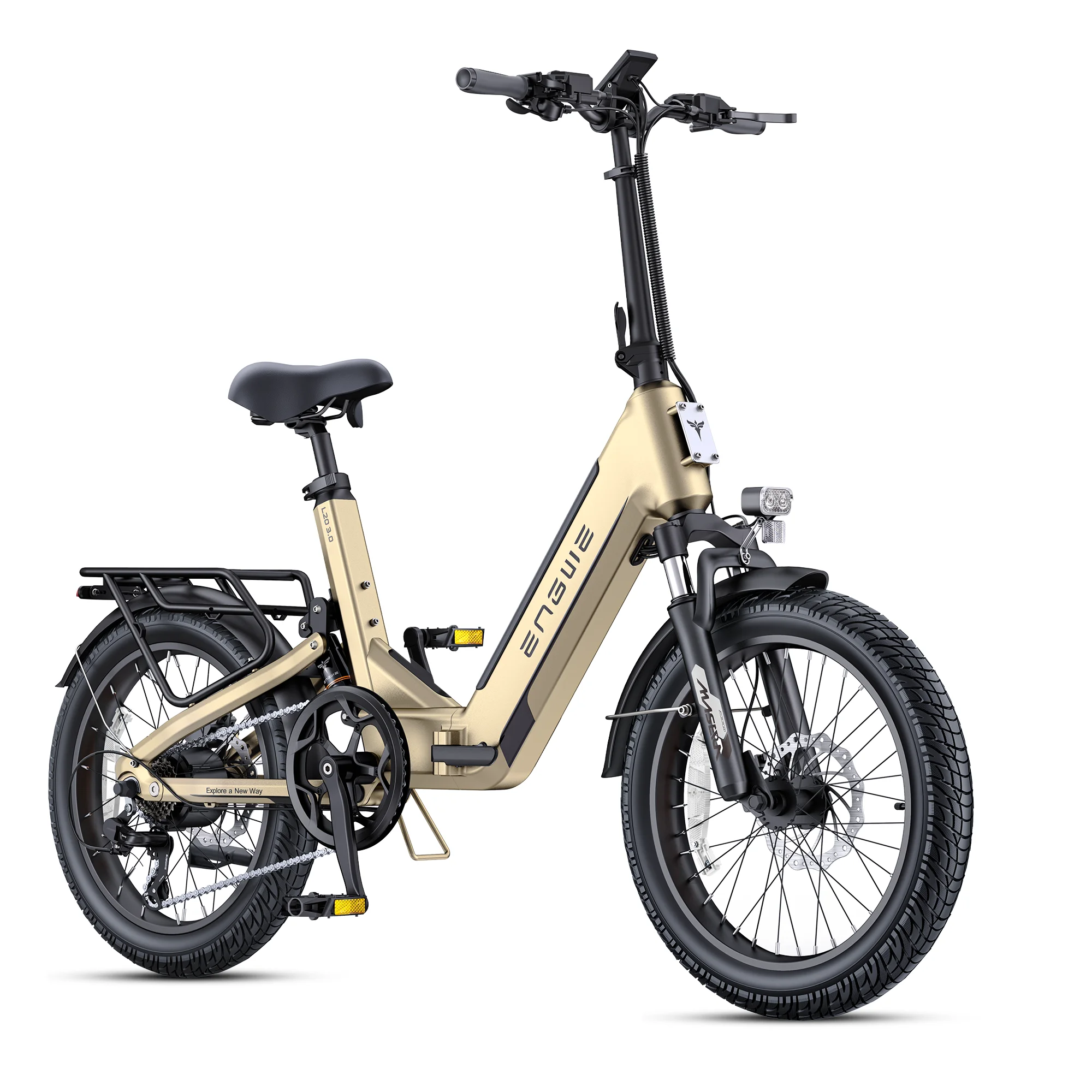 ENGWE L20 3.0 Full Suspension E-Bike, 1500W 48V 15Ah 60Miles, Smart GPS Anti-Theft, 28MPH Foldable Commuter Ebike image 3