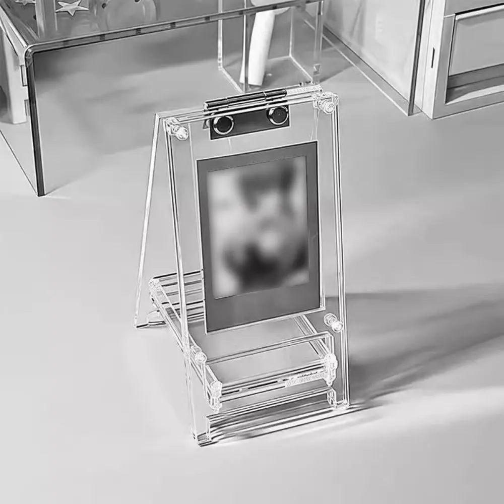 Clear HD Photocard Holder 3 Inch Card Free Standing Acrylic Card Sleeves Frame Easy Assembly Space Saving