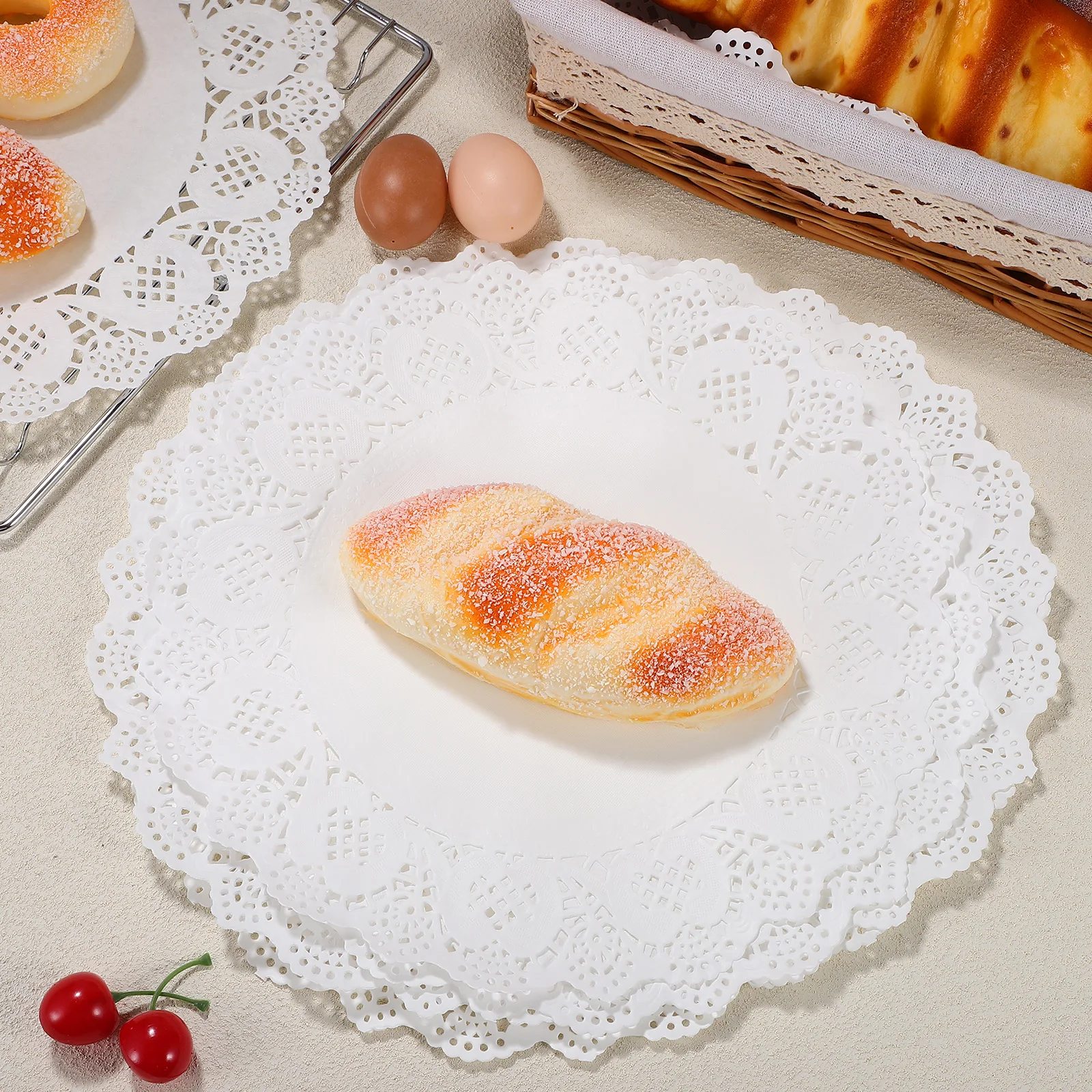 

100 Pcs Baking Paper 12 5 Inch 30cm Flower Edge Kitchen Oil Absorbent Cake Paper Doilies Lace Decorative Liners Mats Pad