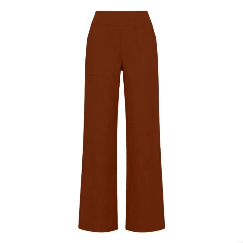 Sports Women's Cotton Linen High Waist Pants for Outdoor and Indoor activity