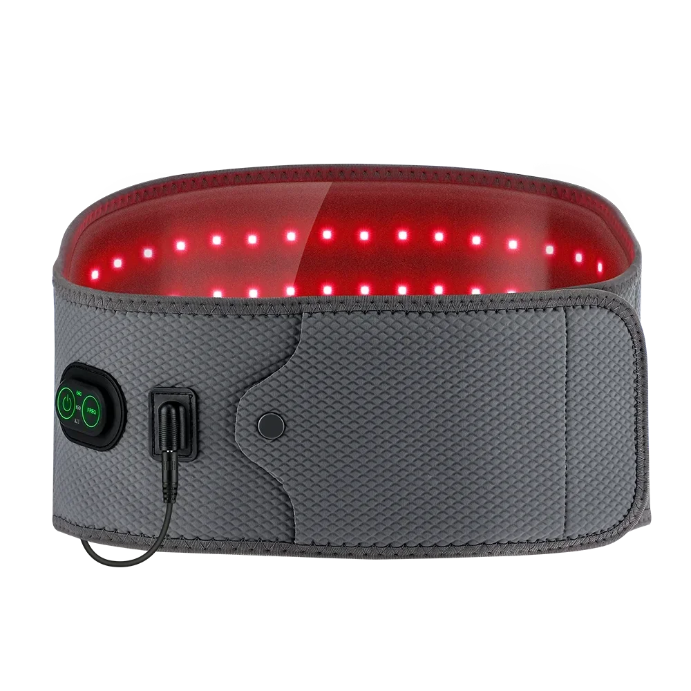 

Portable LED Red Light Waist Device 660nm 850nm Near Infrared Belt Rechargeable Lumbar Massager