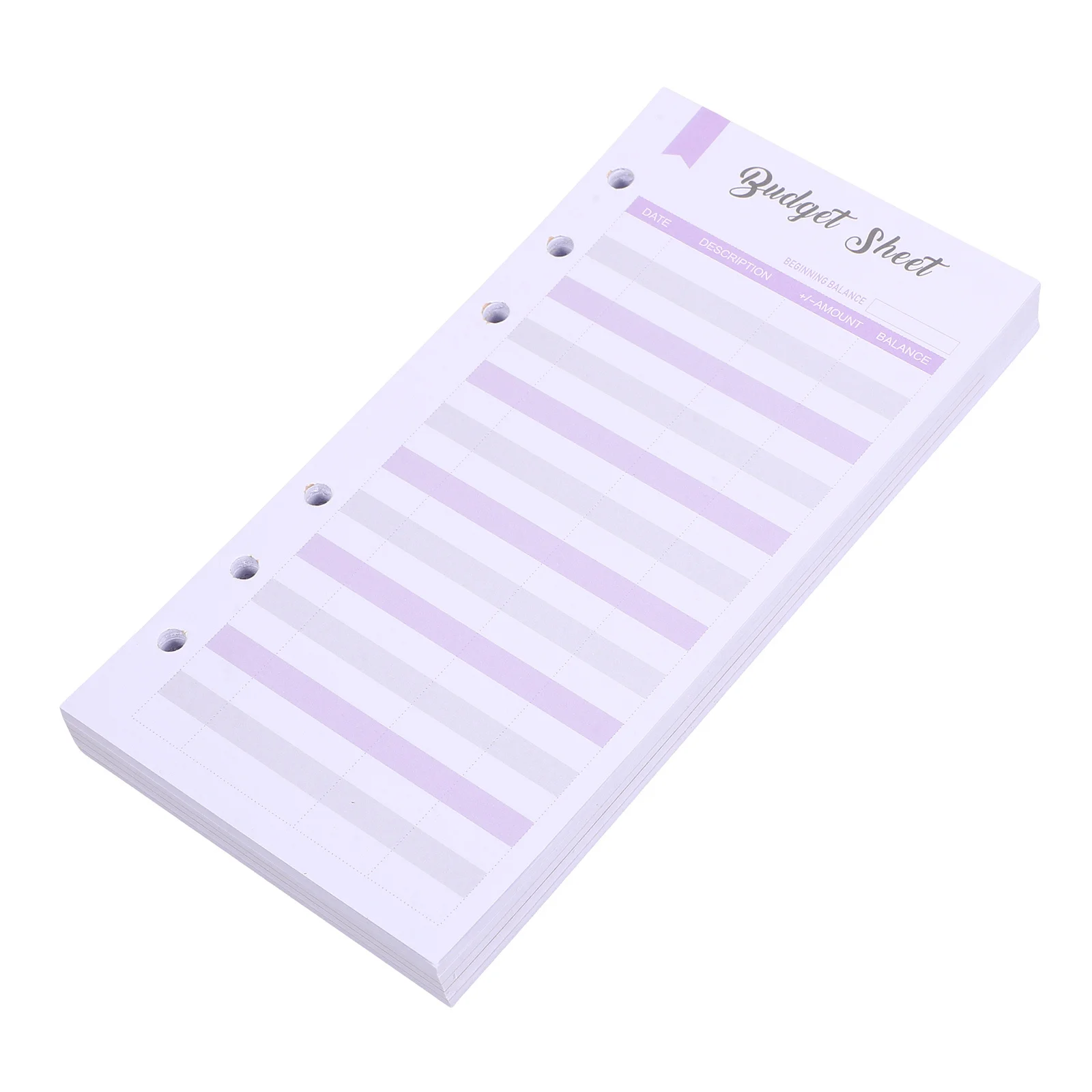 60Pcs Budget Sheets Portable Daily Budget Planner Convenient Cash Envelope Tracker for Household Finance Management Six-Holes