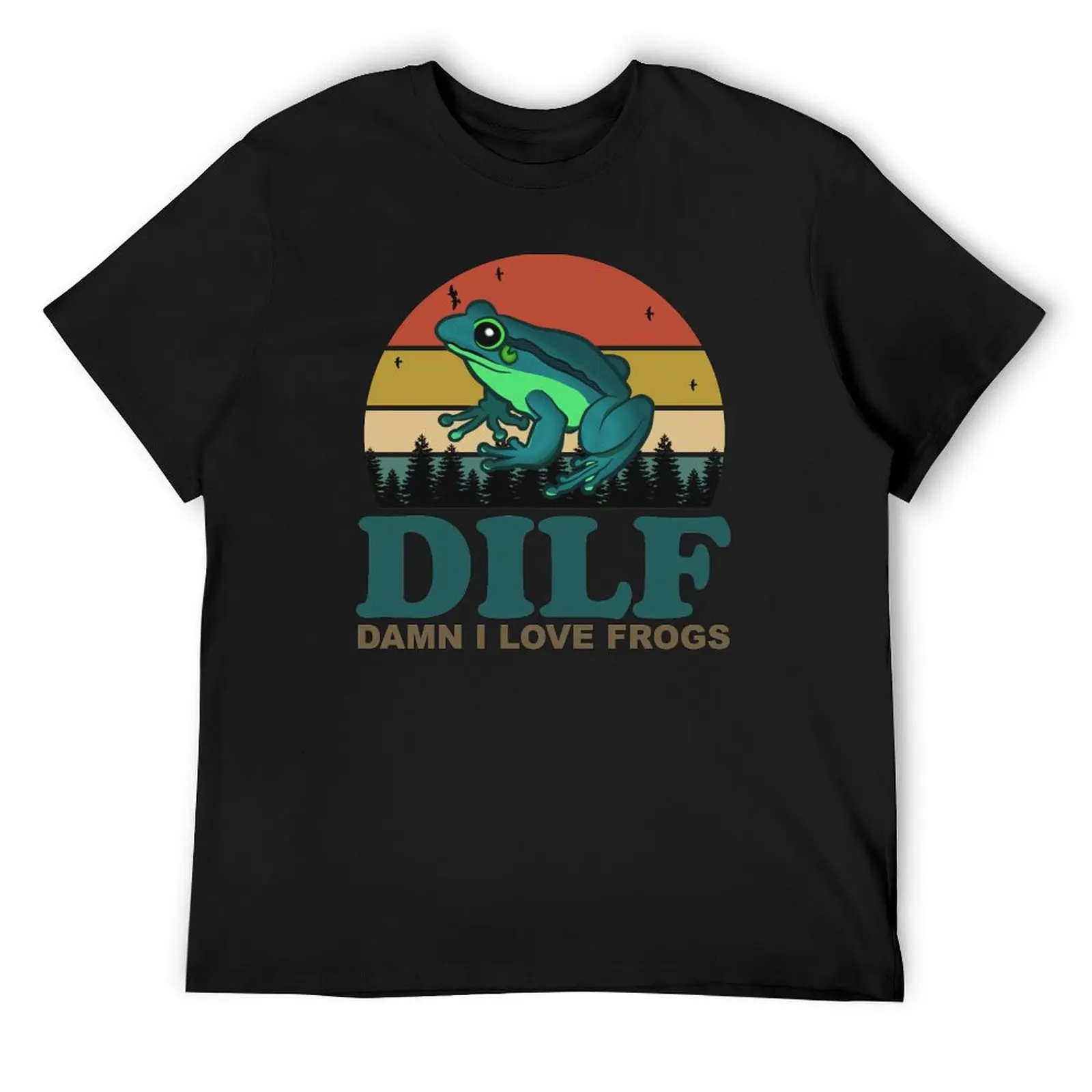 DILF Damn I Love Frogs T-Shirt customs tees vintage compression shirt men