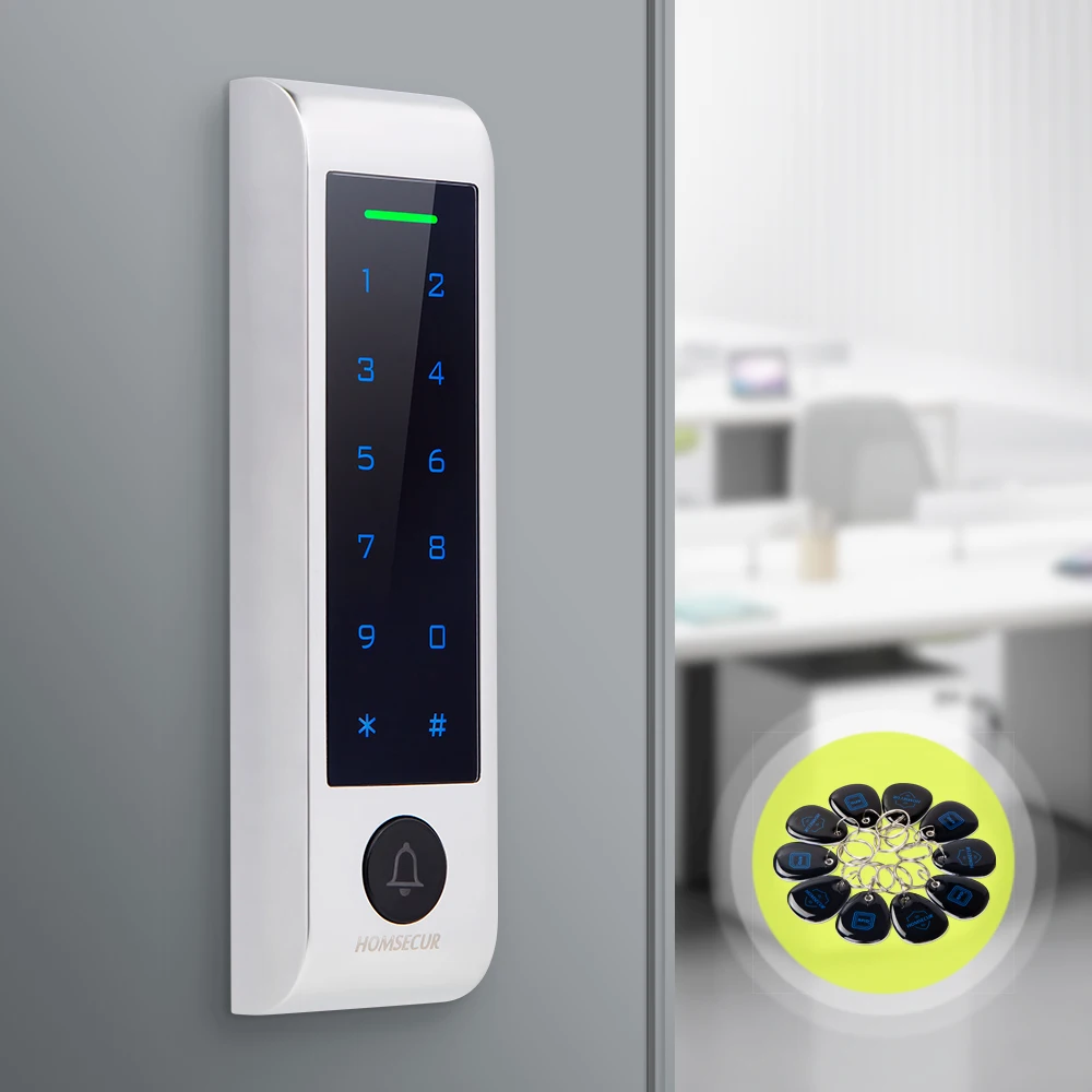 HOMSECUR Waterproof IP66 APP WIFI Password Access Control 125Khz Backlit WG26~44