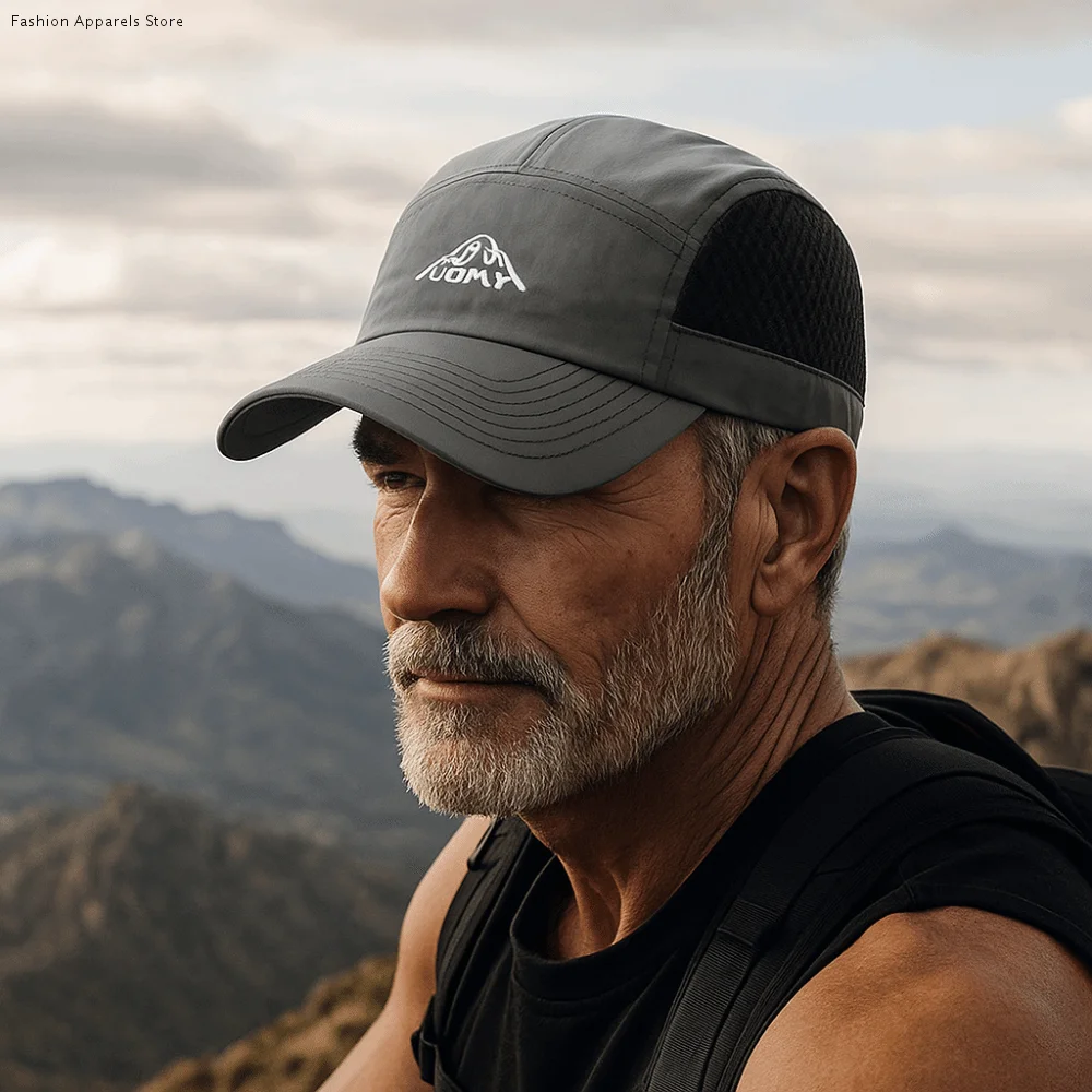 

Sun Protection Male Baseball Cap Japanese Style Quick Dry Men Peaked Cap Mountaineering Breathable Sports Sunhat Running