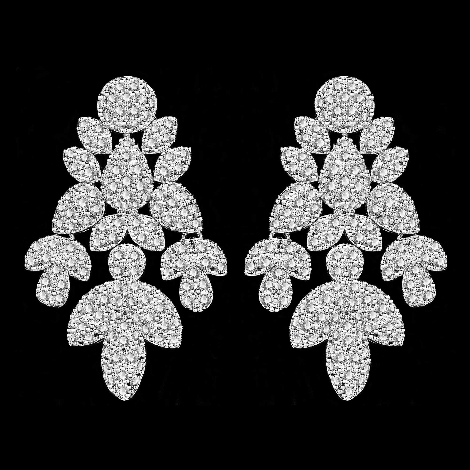 

Новый благородный свадебный комплект из 4 предметов с кубическим цирконием, полный комплект женских украшений для вечеринок, комплект свадебных украшений с кристаллами Дубая и Нигерия