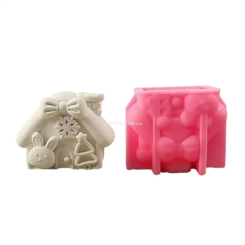 

Creative Silicone Mould for Christmas Gypsum Animal Houses Handmade Decoration Dropship