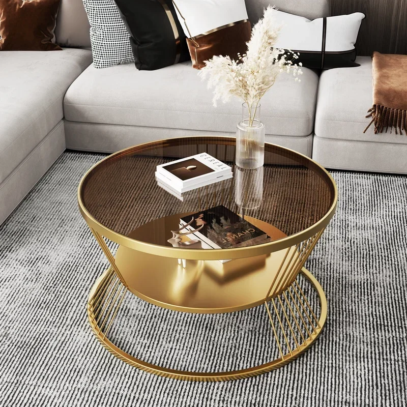 Luxury Unique Coffee Table Small Modern Dcor Bedside Hotel Small Table Outdoor Round Gold Mesa De Centro De Sala Home Furniture