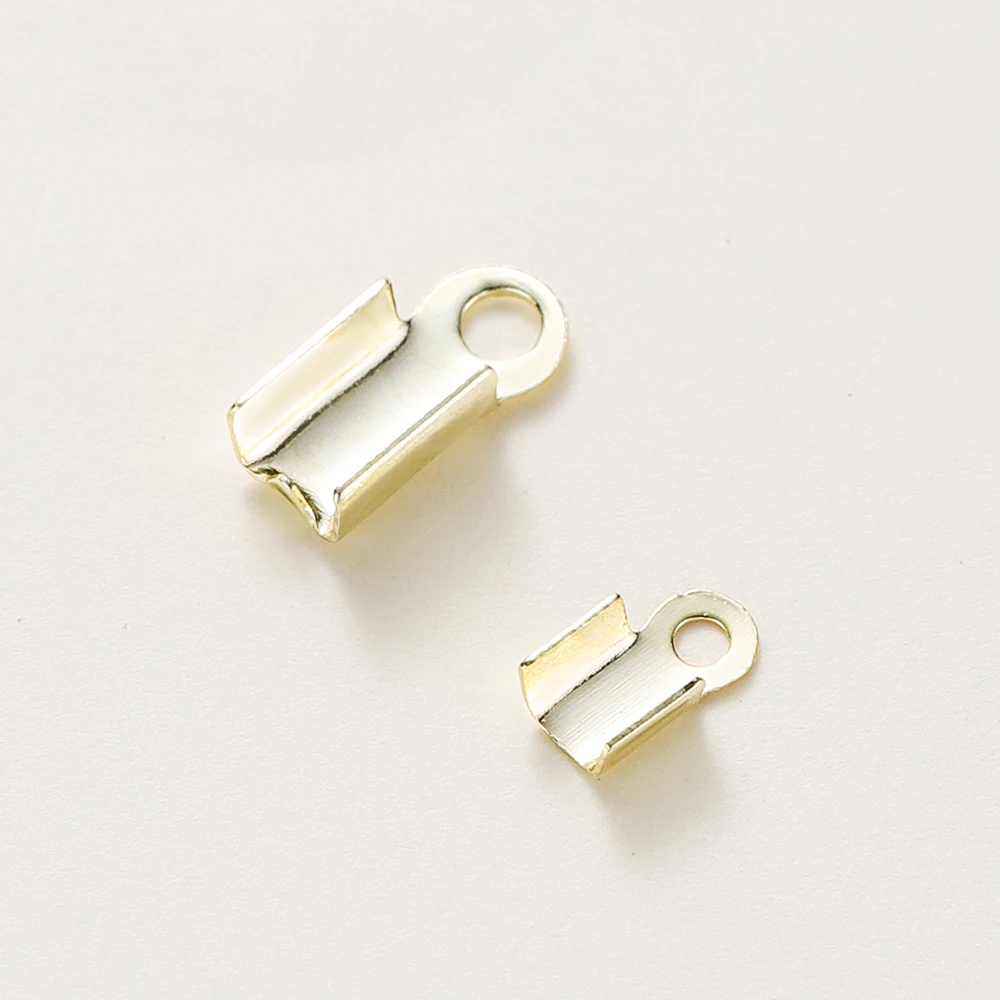 50PCS 14K 18K Gold Color Brass Earring Clip Loop With Hanging Hole DIY Jewelry Findings Accessories