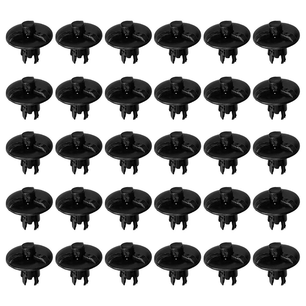 Black ABS Engine Under Cover Clips (30pcs) Replace Broken or Damaged for Lexus EX350 IS250 IS350 RX330 RX350 RX400H