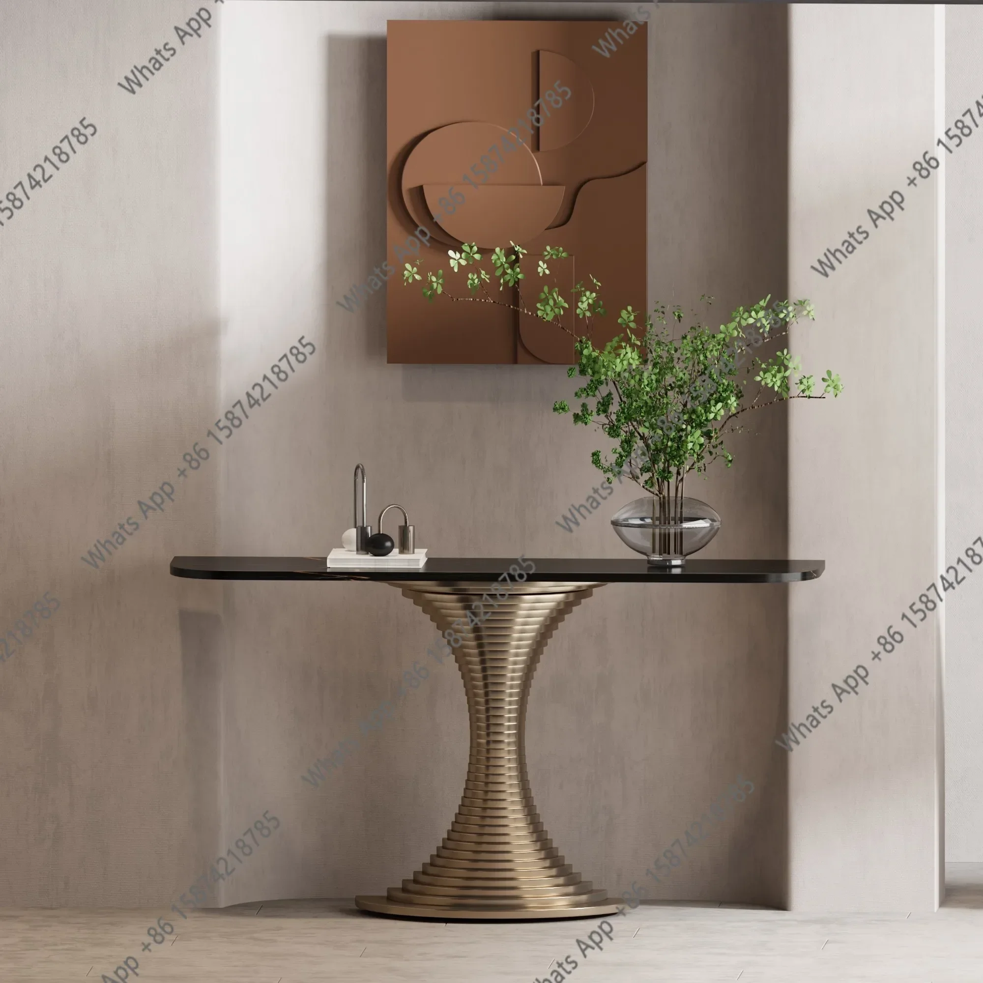 A8 Designer Enters The House Against Wall, Entrance Table, Light Luxury Minimalist Hotel, Entrance Platform Corridor Storage Pla