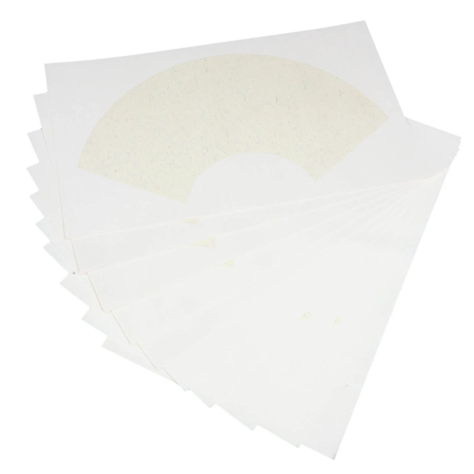 

10pcs Fan-shaped Paper 30x50cm Calligraphy Bulk Drawing White Sketch Watercolor Paper Watercolor Chinese Painting