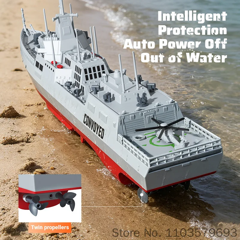 JJRC Remote Control Destroyer 24G Twin Motor Twin Propellers Power Off Out Of Water Anti Collision Durable Simulation Model