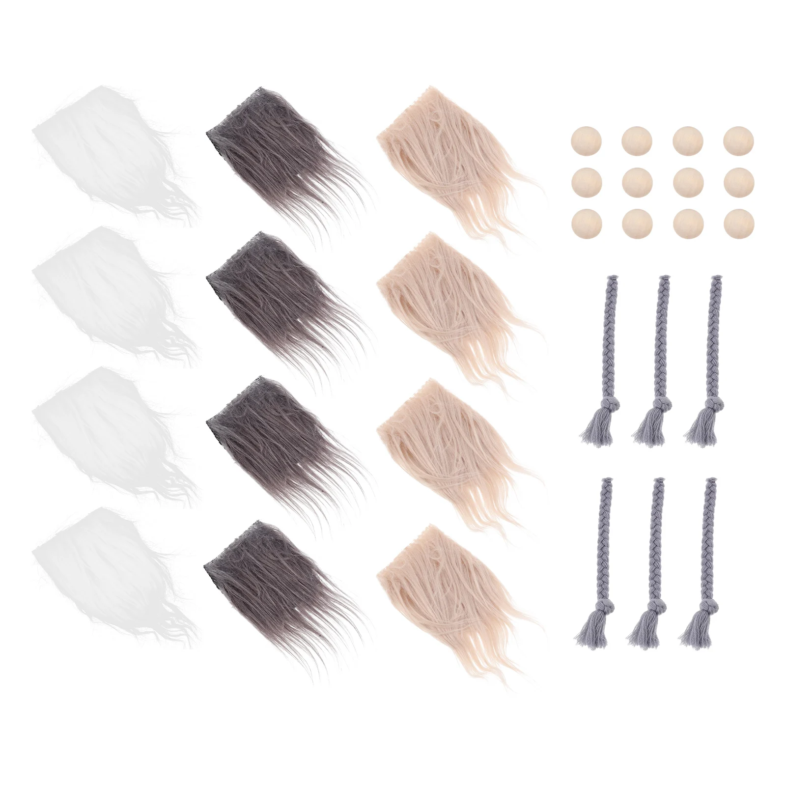 1 set di materiale per barba da gnomo pretagliato, morbido e delicato sulla pelle, per la produzione di gnomi fai da te, set decorativo caldo e confortevole