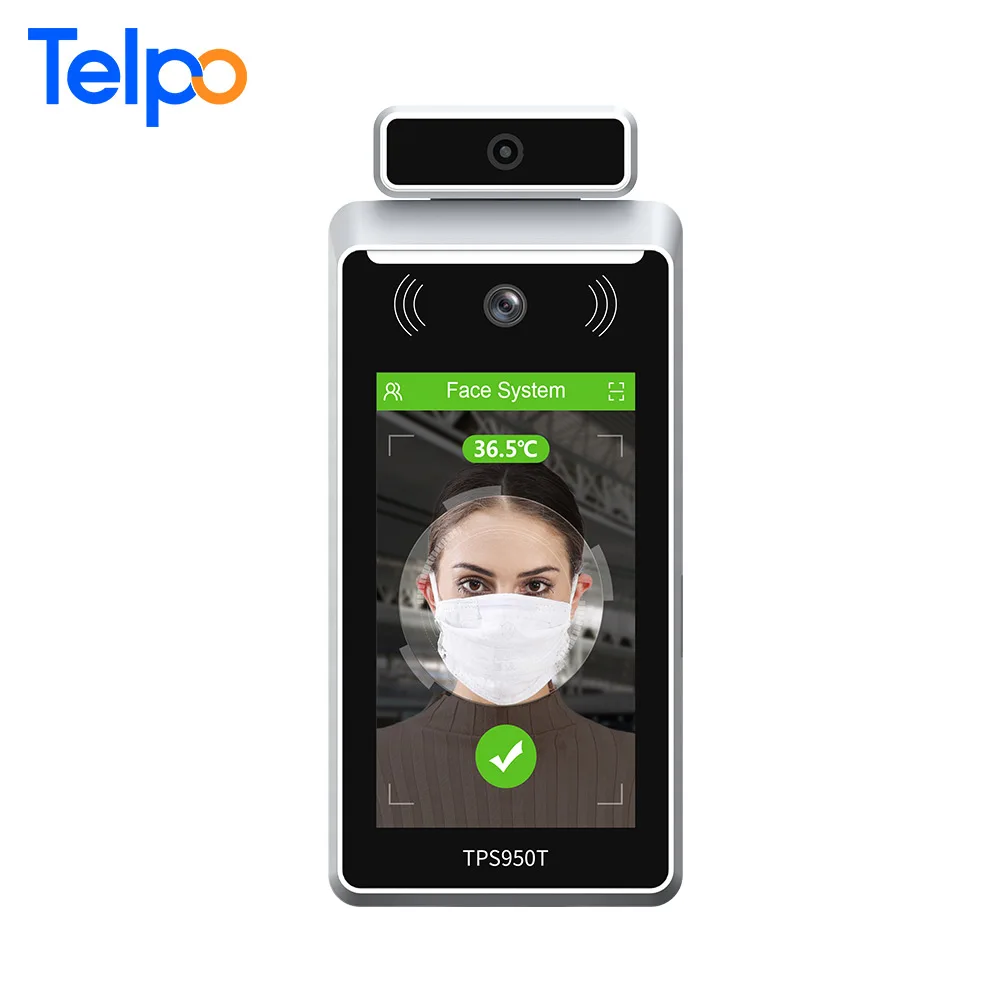TPS950T Non Contact temperature Sensor Facial Recognition Access Control Biometric Attendance Machine