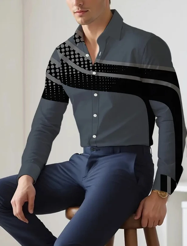 

Men's casual shirt series red white black new designer casual wear soft comfortable fashion autumn and winter2025