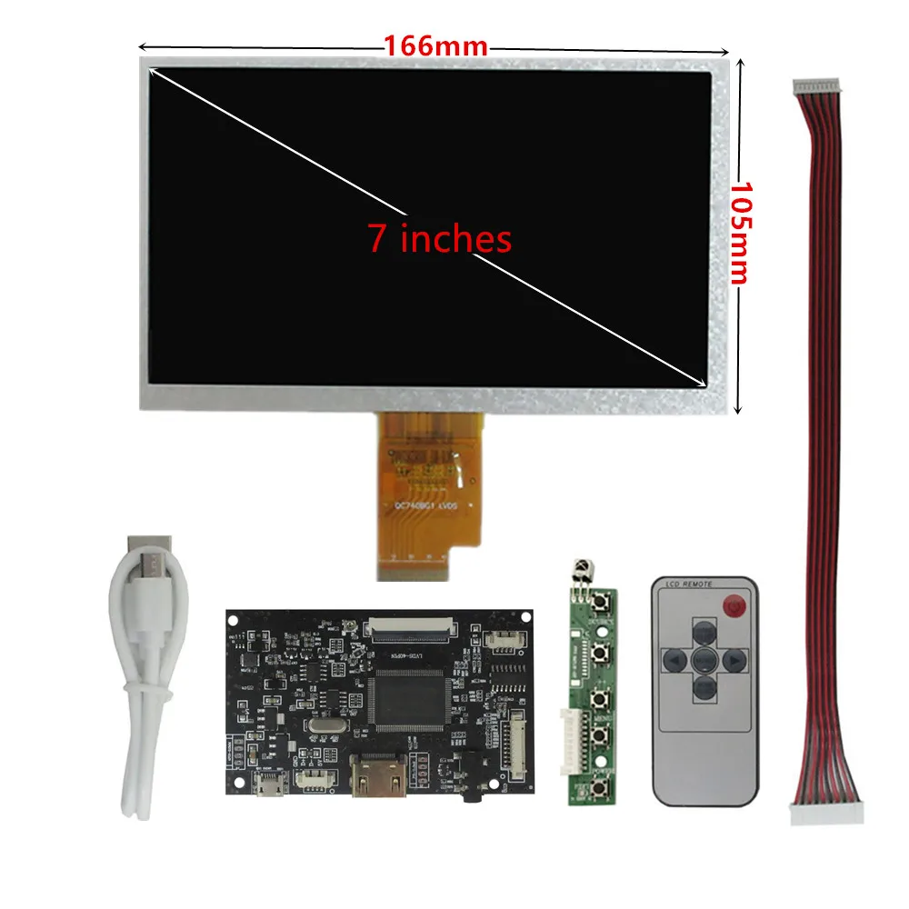 7/8Inch LCD Screen Display Controller HDMI-Compatible Audio Control Driver Board For Lattepanda Raspberry Pi Banana Pi