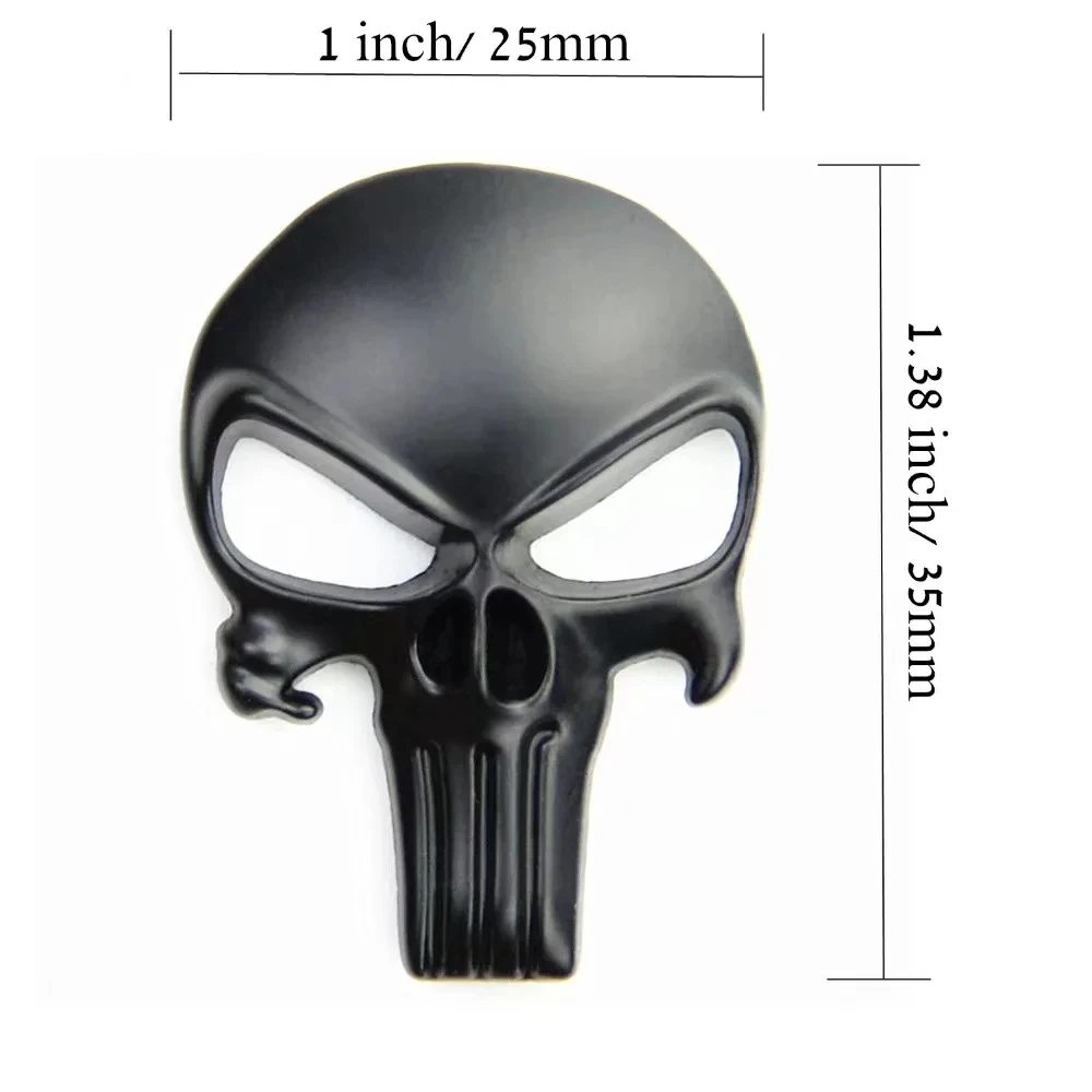 New 3D Skull Metal Sticker For Gun AR15 AK47 M4 M16 AR10 Glock G17 G19 G43x Airsoft Rifle Pistol Gun Accessories Outdoor
