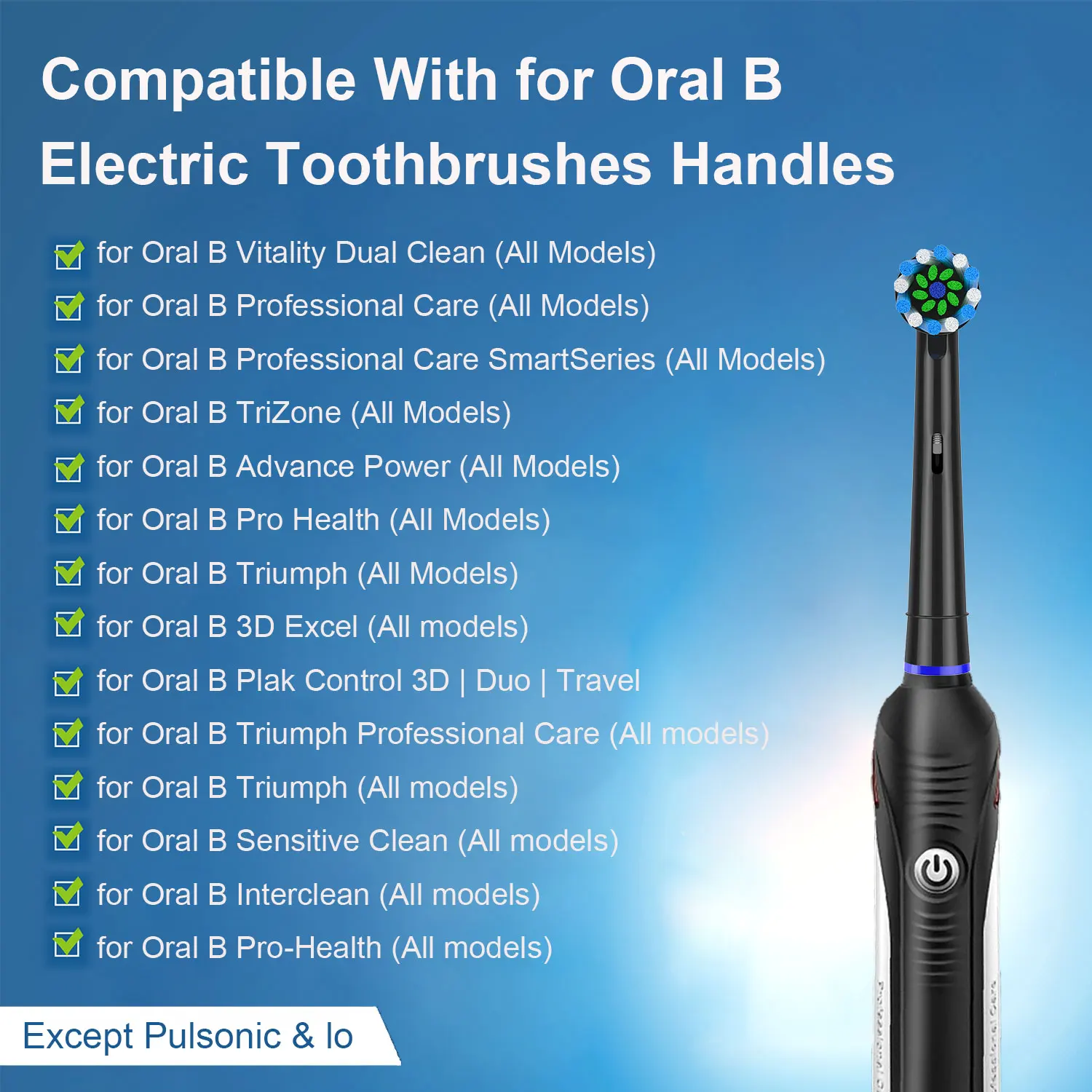 4-12Pack Replacement Toothbrush Heads Compatible with Braun Oral b 7000/Pro 1000/9600/ 5000/3000/8000 Electric Toothbrus image 4