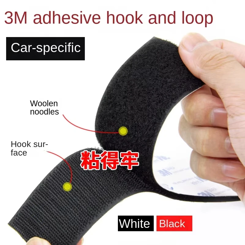 3M 9448A Black Double-Sided Self Adhesive 3m 16-100mm Strong Non-Trace High Temperature Resistant Hook and Loop Fastener Tape
